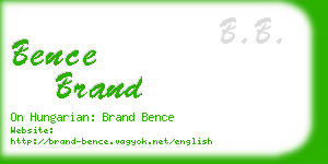 bence brand business card